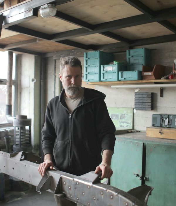 Professional man construction manager wearing business casual confident